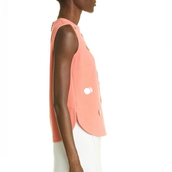 NWT Akris Punto Paillette Detail Tank Top Size 14 *MISSING ZIPPER PULL* - Picture 6 of 10